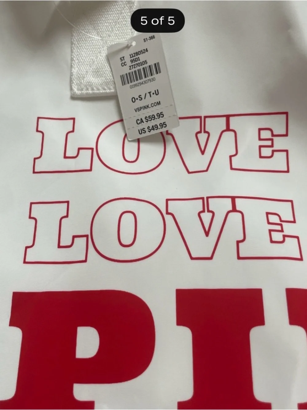 PINK Victorias Secret white pink